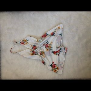 Racer back floral romper